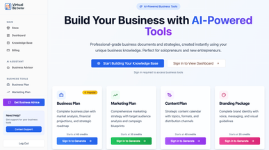VirtualBizCenter template preview