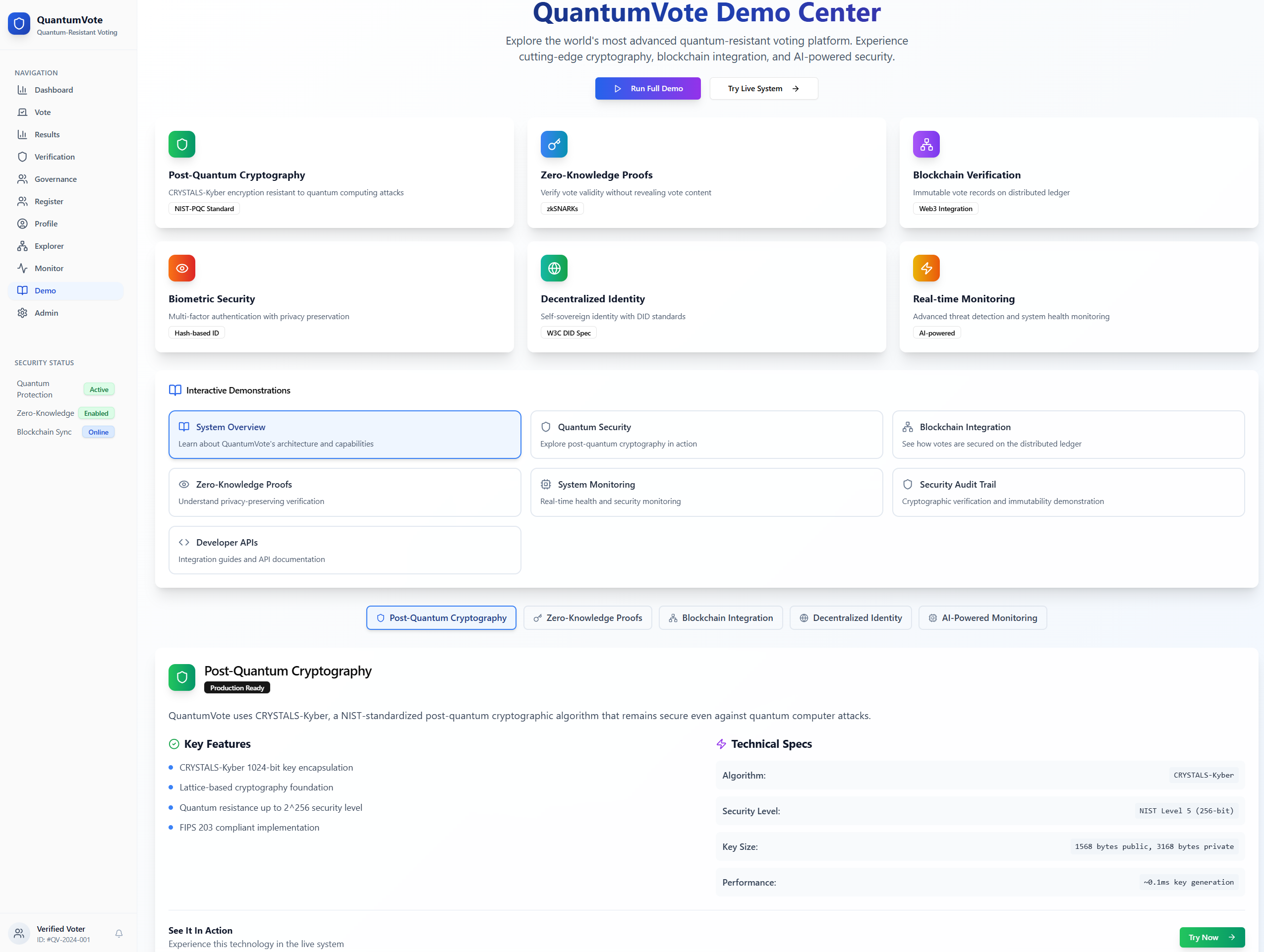 QuantumVote template preview