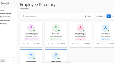 PeopleHub template preview