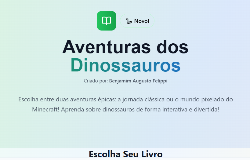 DinoQuest - Livro Interativo  template preview
