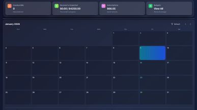 AuraLink Financials template preview