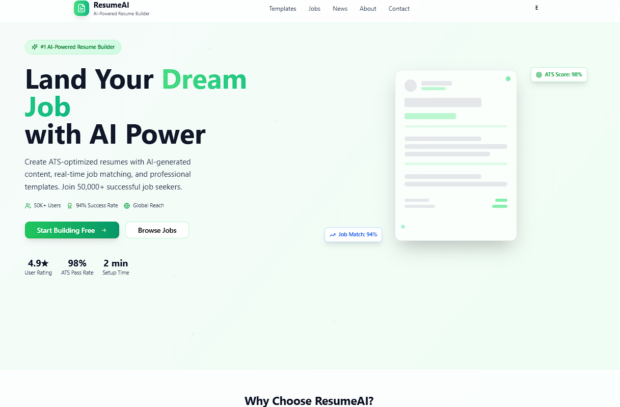 ResumeCraft Ai template preview