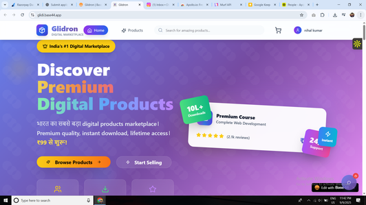 Glidron app template built with Base44