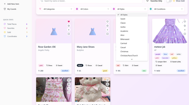 Lolita Closet template preview