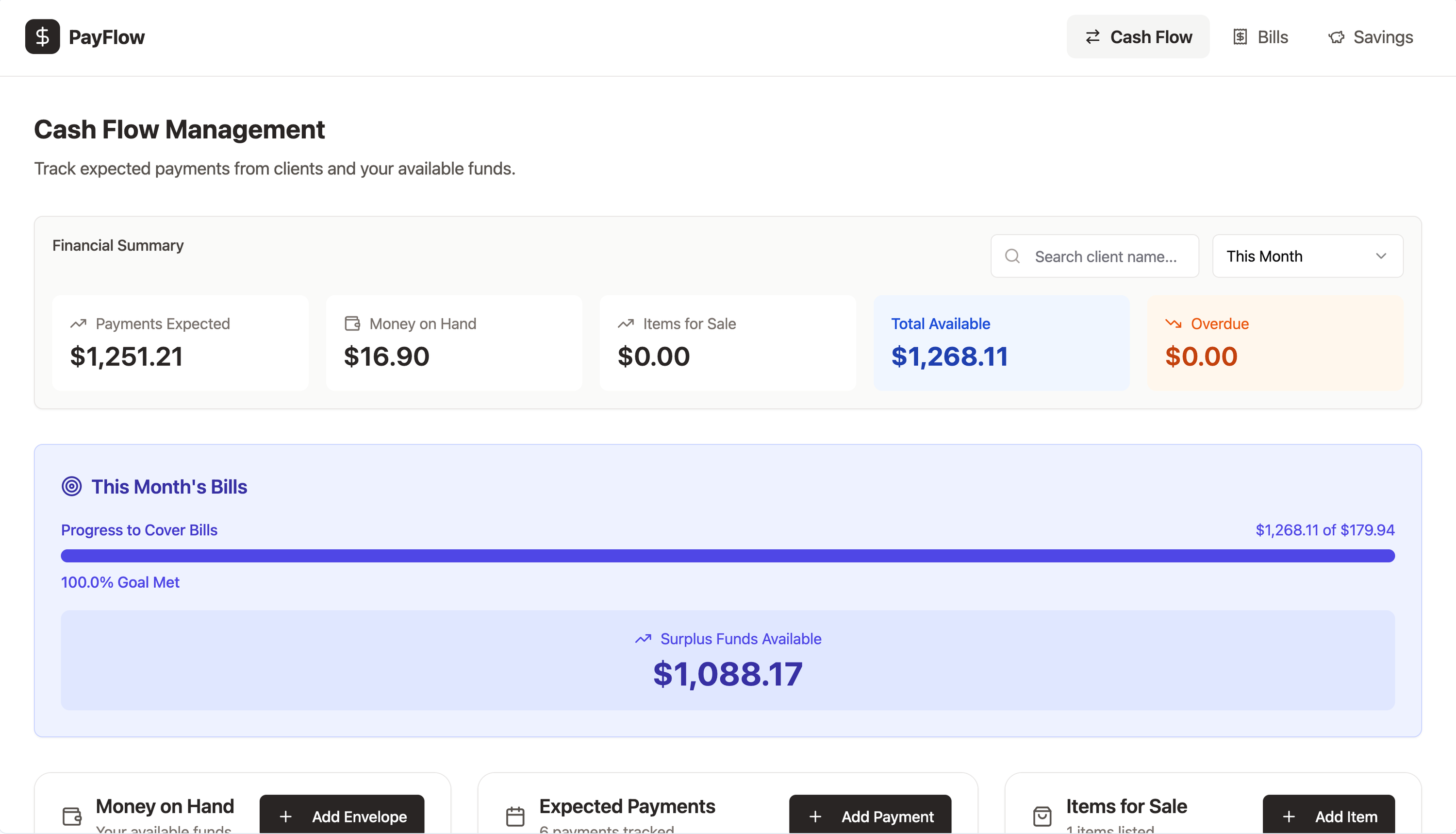 MoneyMap template preview