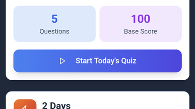 Daily English Quiz template preview