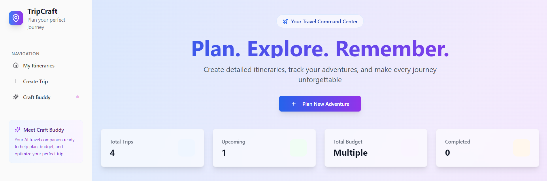 TripCraft template preview