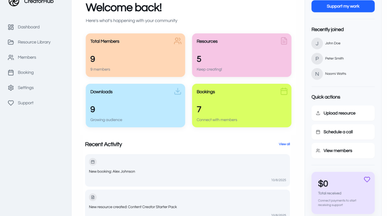 CreatorHub template preview