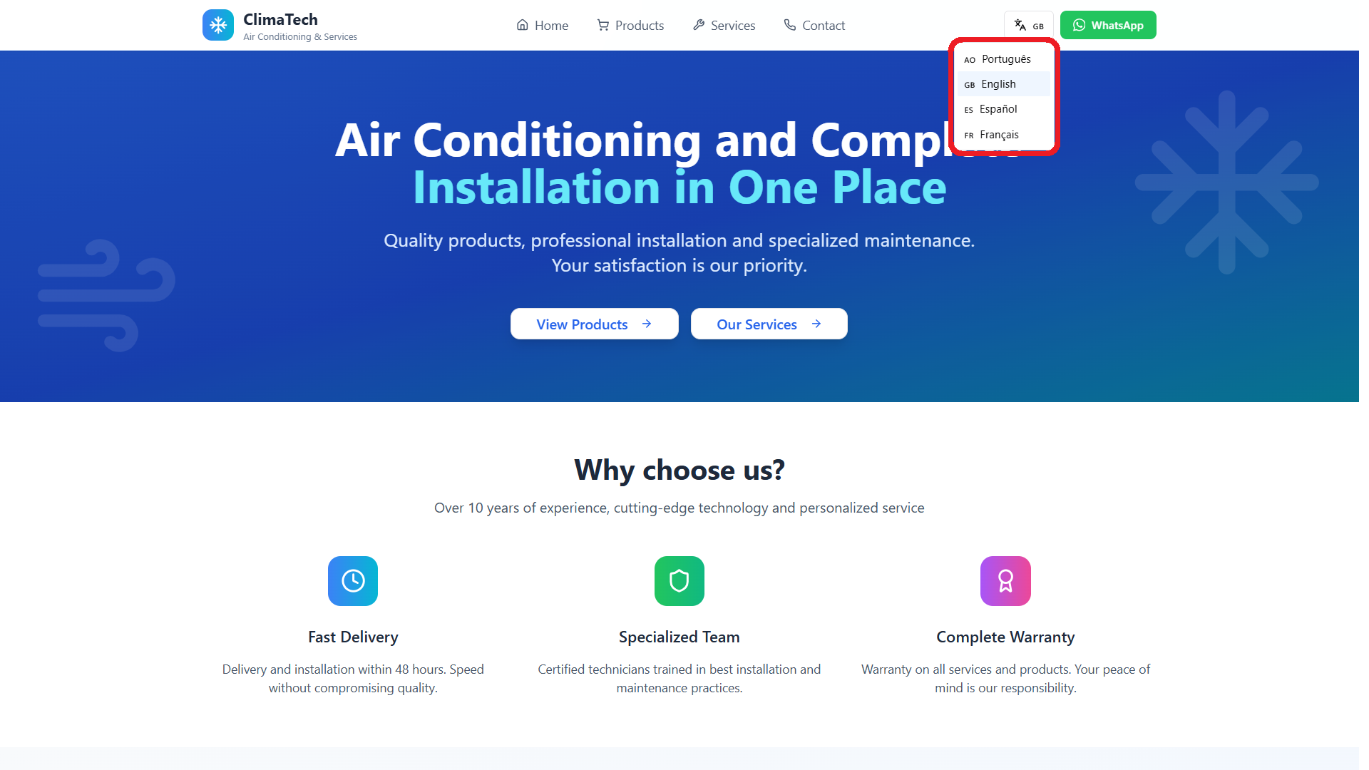 STORE - Sell and Services (4 LANGUAGES) template preview