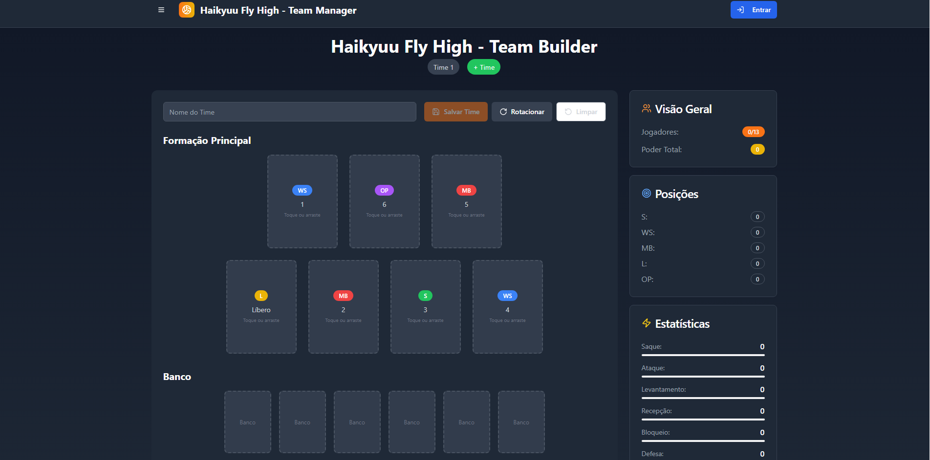 Haikyuu Fly High - Team Manager template preview