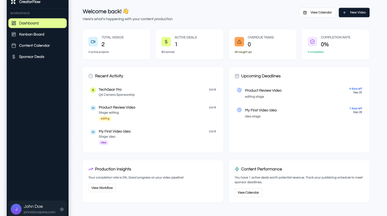 CreatorFlow template preview