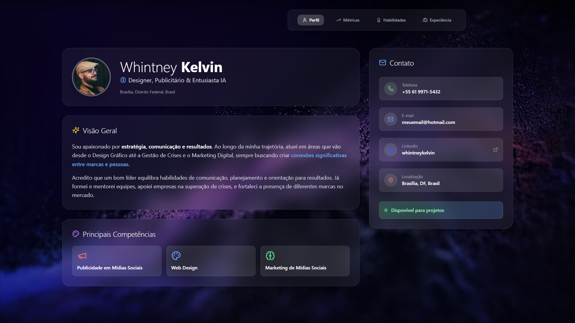 W. Kelvin (Curriculo) template preview
