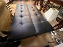Black Tufted Convertible Futon Sofa Bed