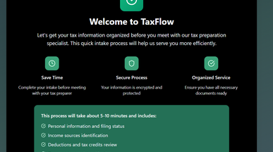 Nitor Ventures Tax Flow template preview