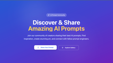Promptly - A Community for Prompt Creators template preview
