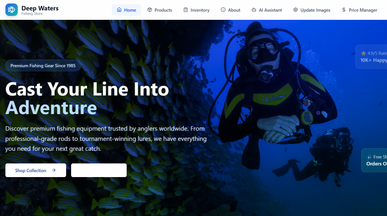 Deep Waters Fishing template preview