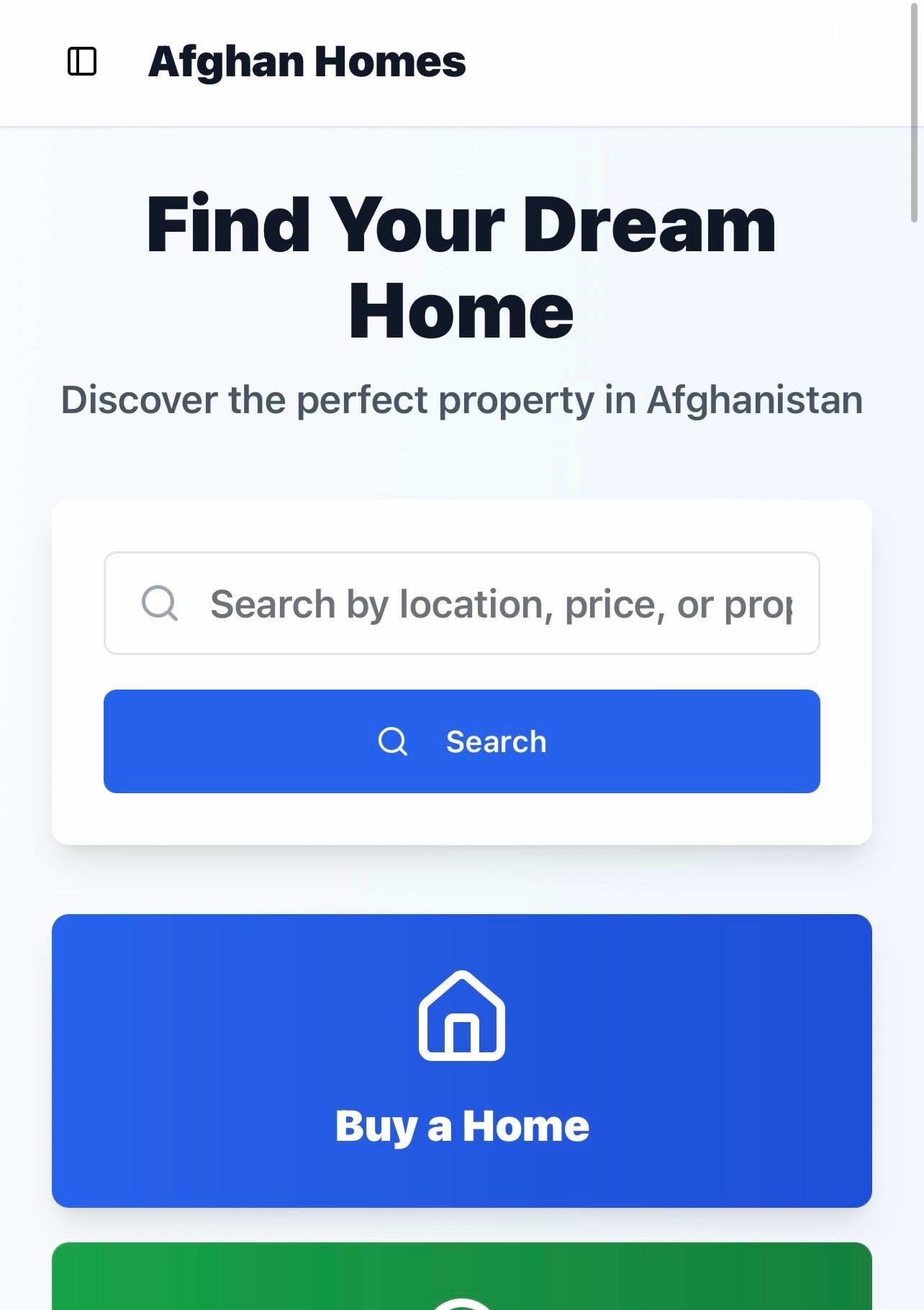 Afghan Homes template preview