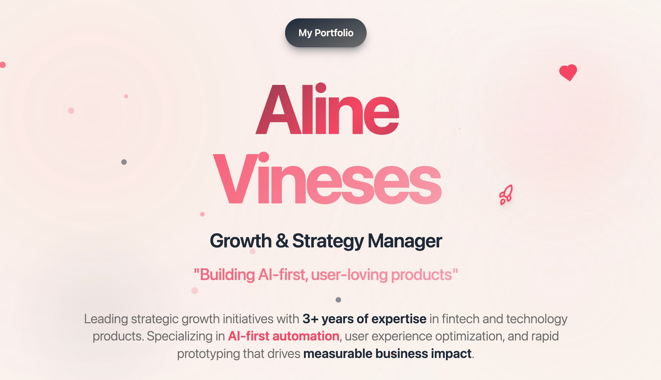 Aline's Portfolio template preview