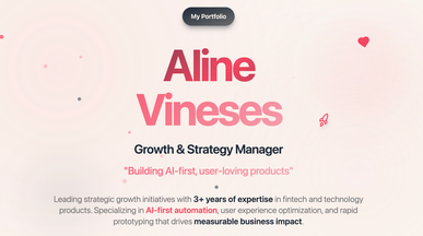 Aline's Portfolio template preview