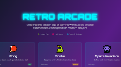 RetroRcade template preview
