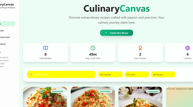 CulinaryCanvas template preview