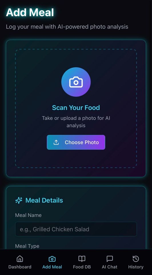 CyberCalorie app template built with Base44