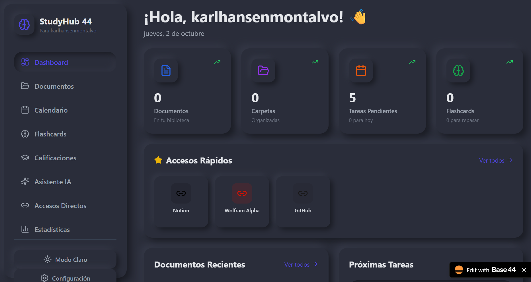 StudyHub 44 template preview