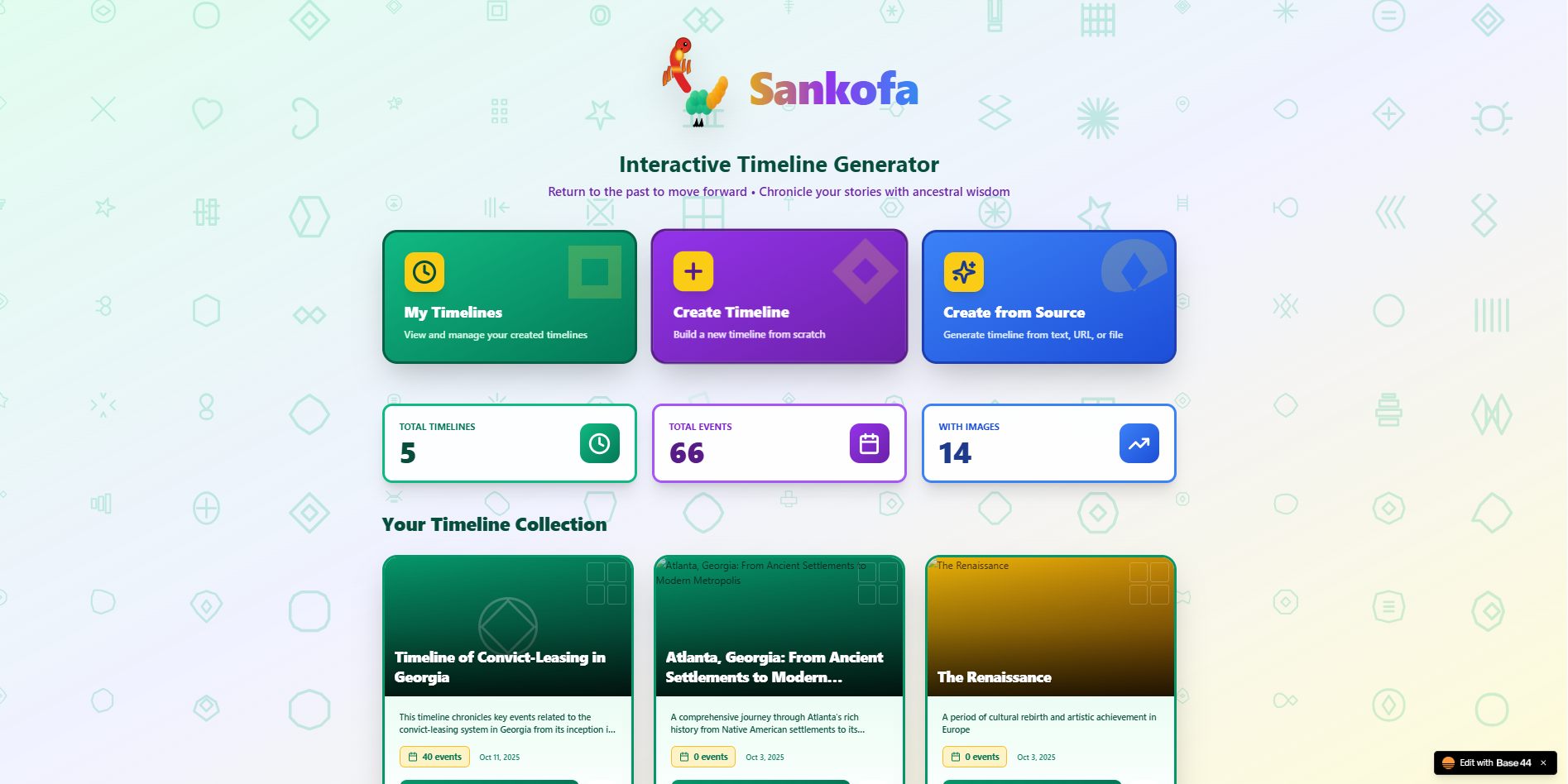 Sankofa Timeline template preview