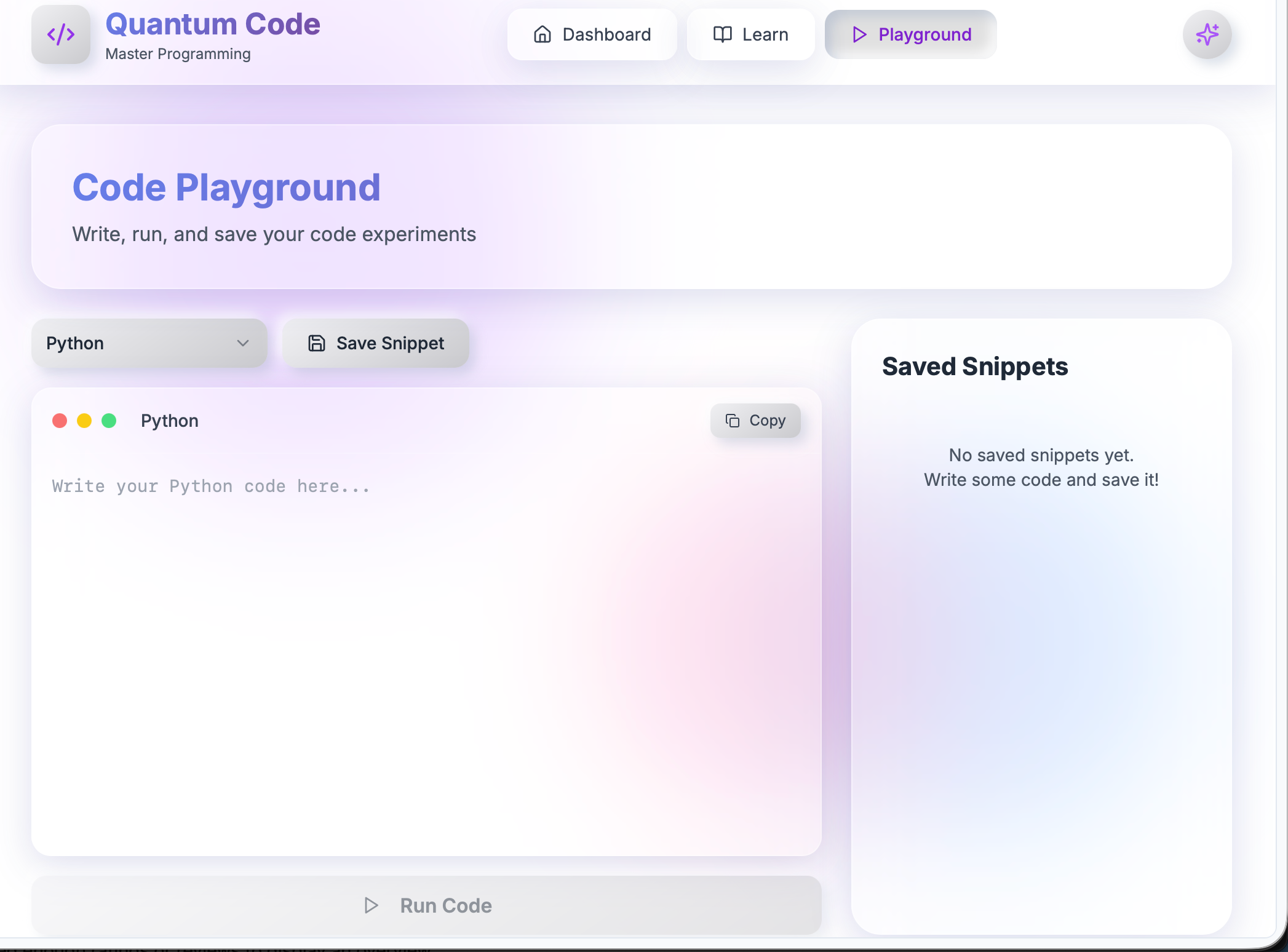 Quantum Code template preview