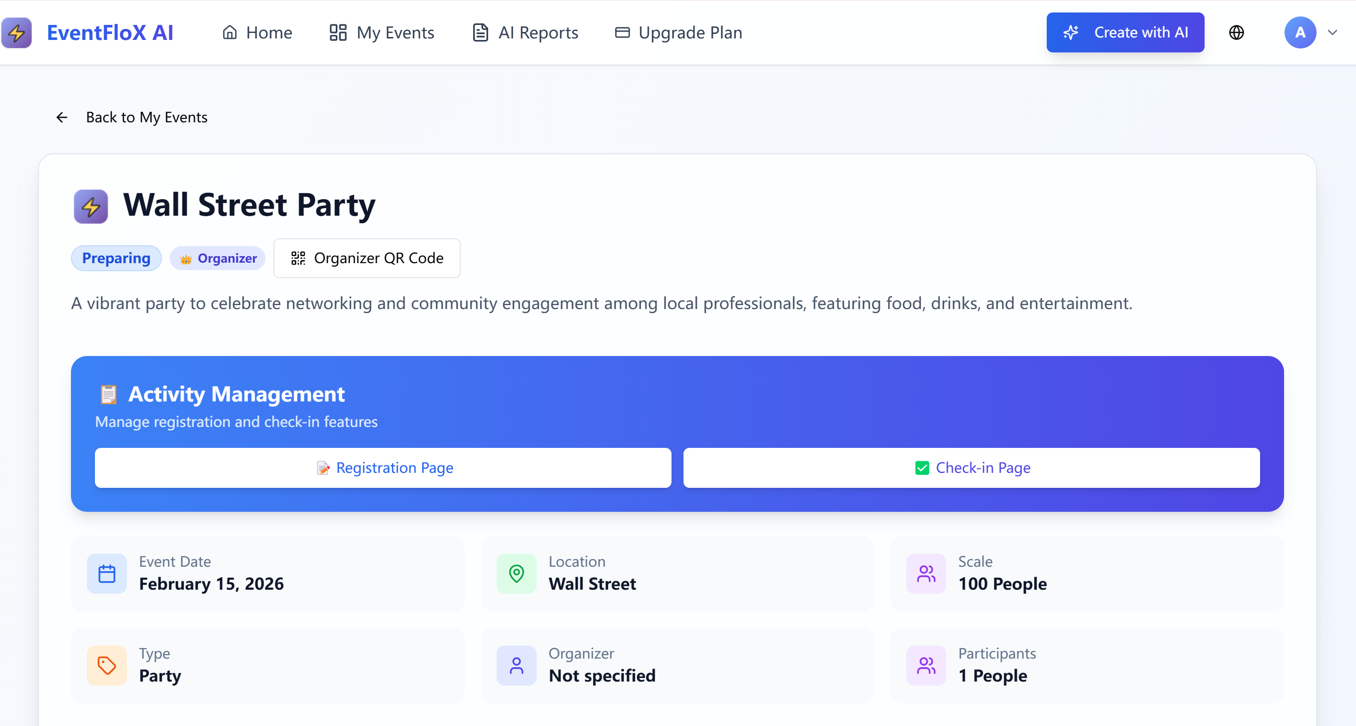 EventFloX AI template preview
