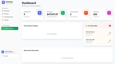 StockEase template preview