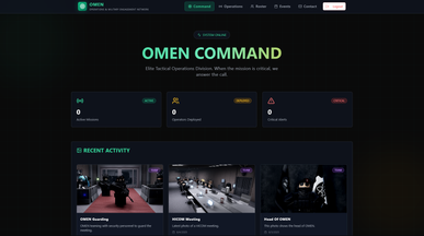 Military Command app template preview