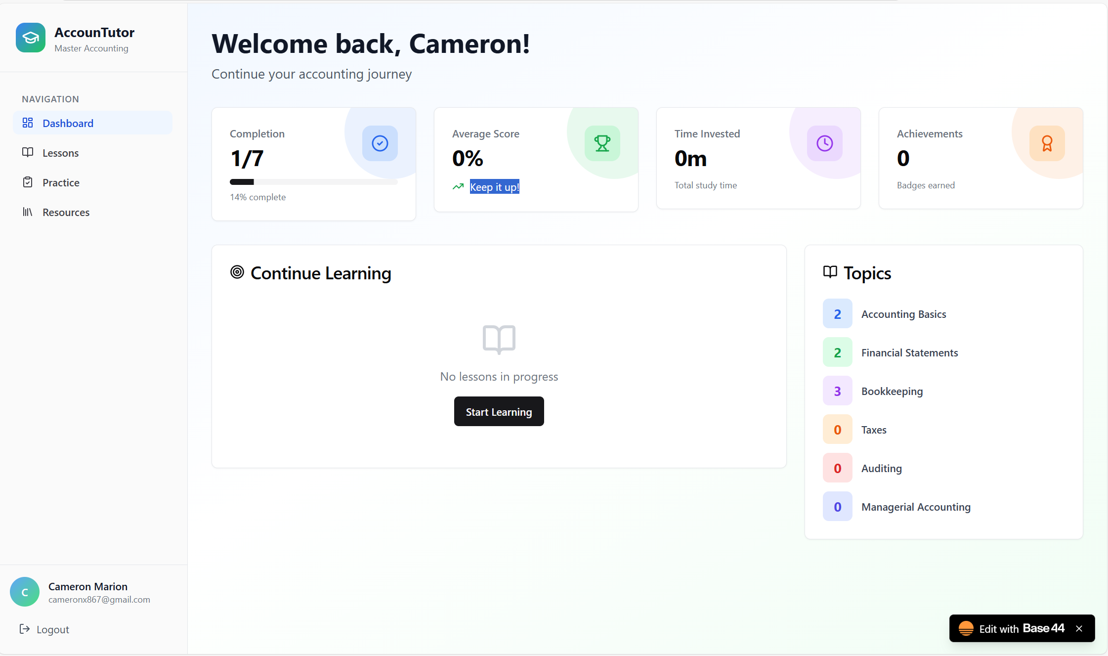EntryCoach template preview