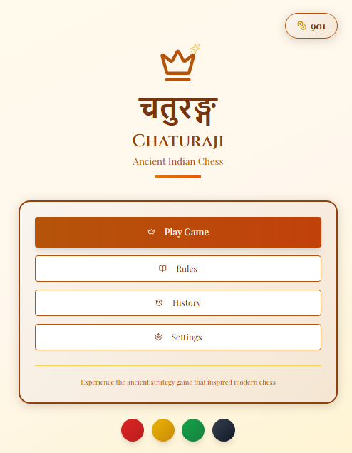 Chaturaji – Ancient Indian Chess template preview