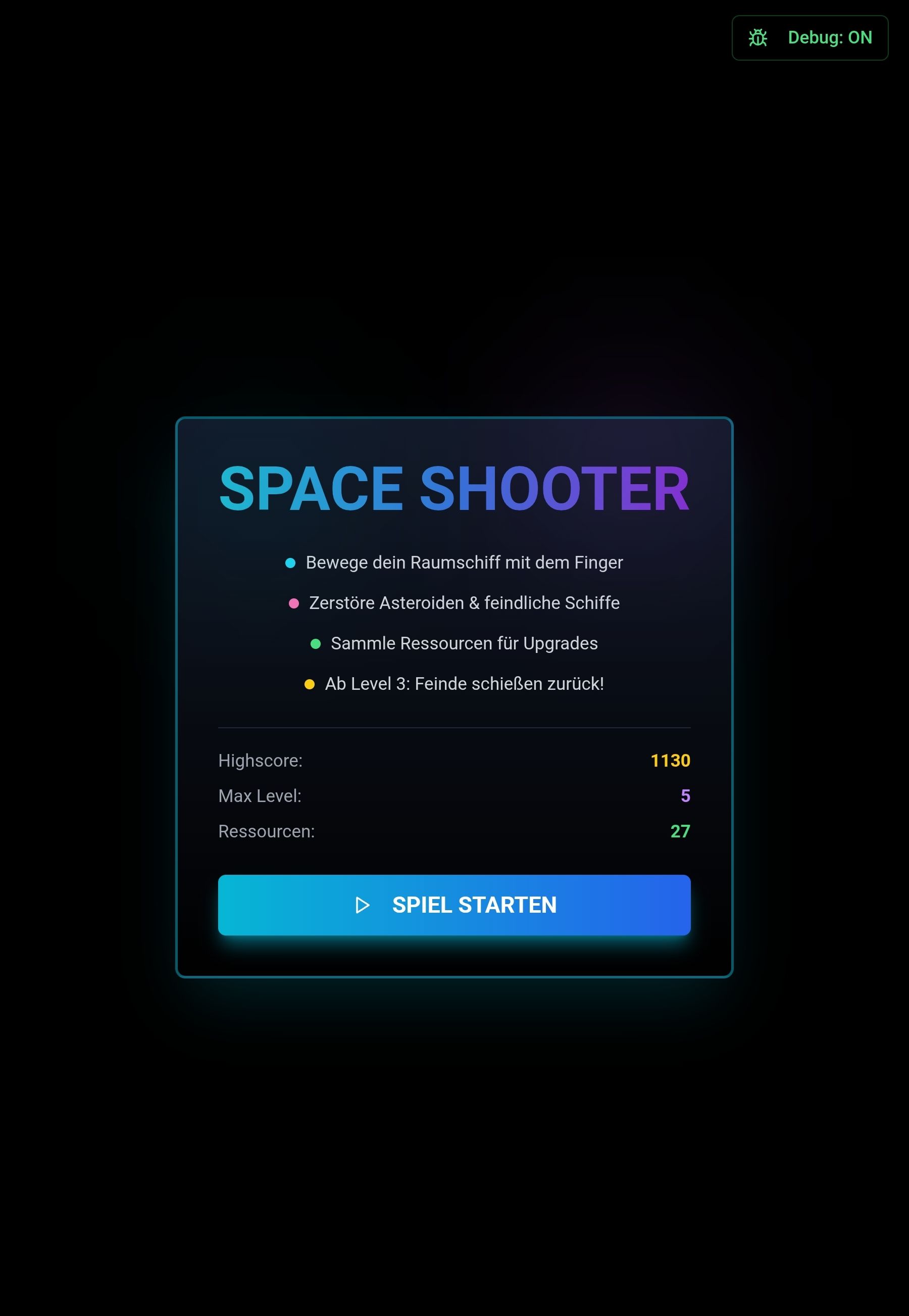 Cosmic Crusher v0.1 template preview