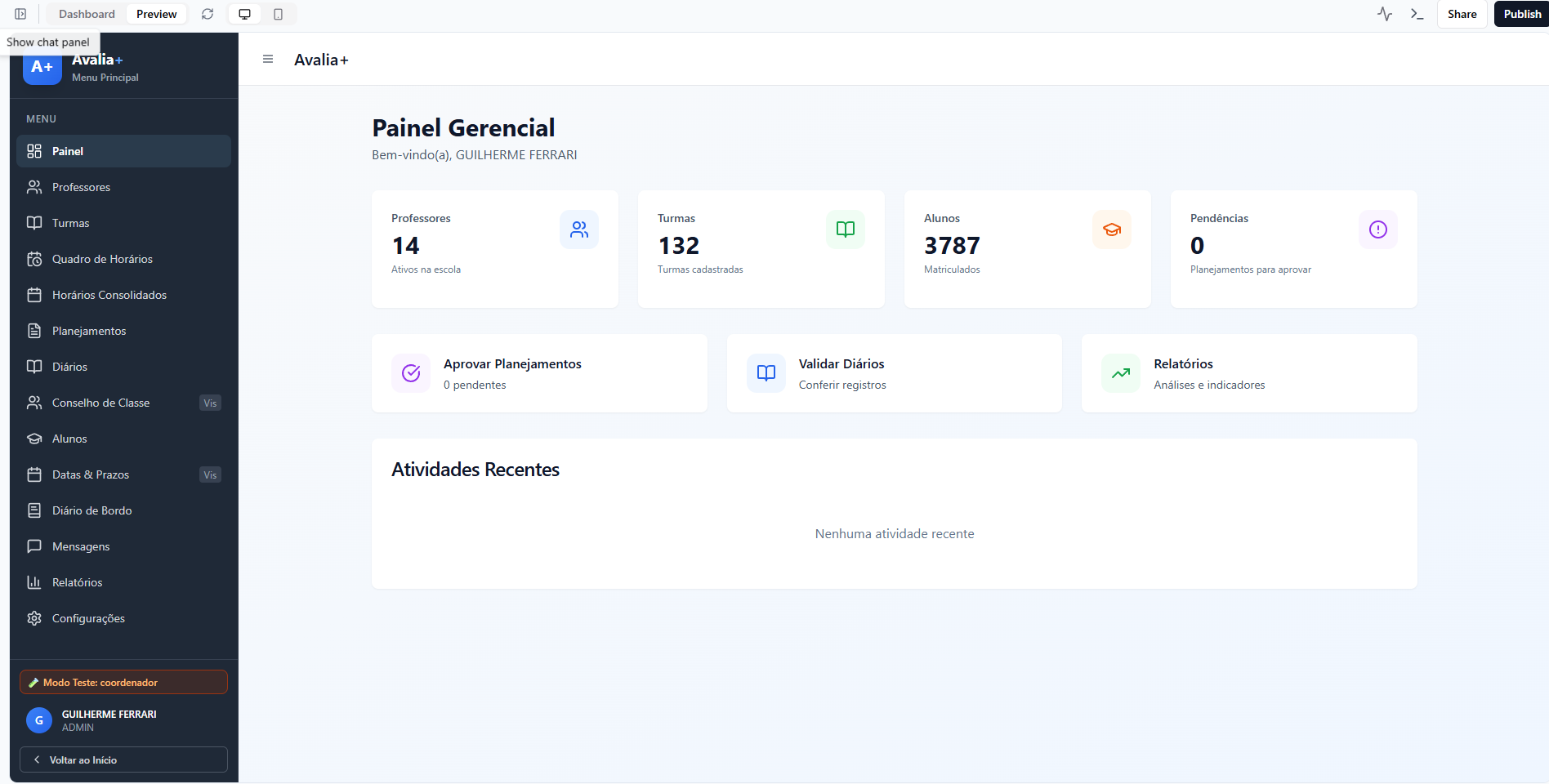 Avalia+ template preview