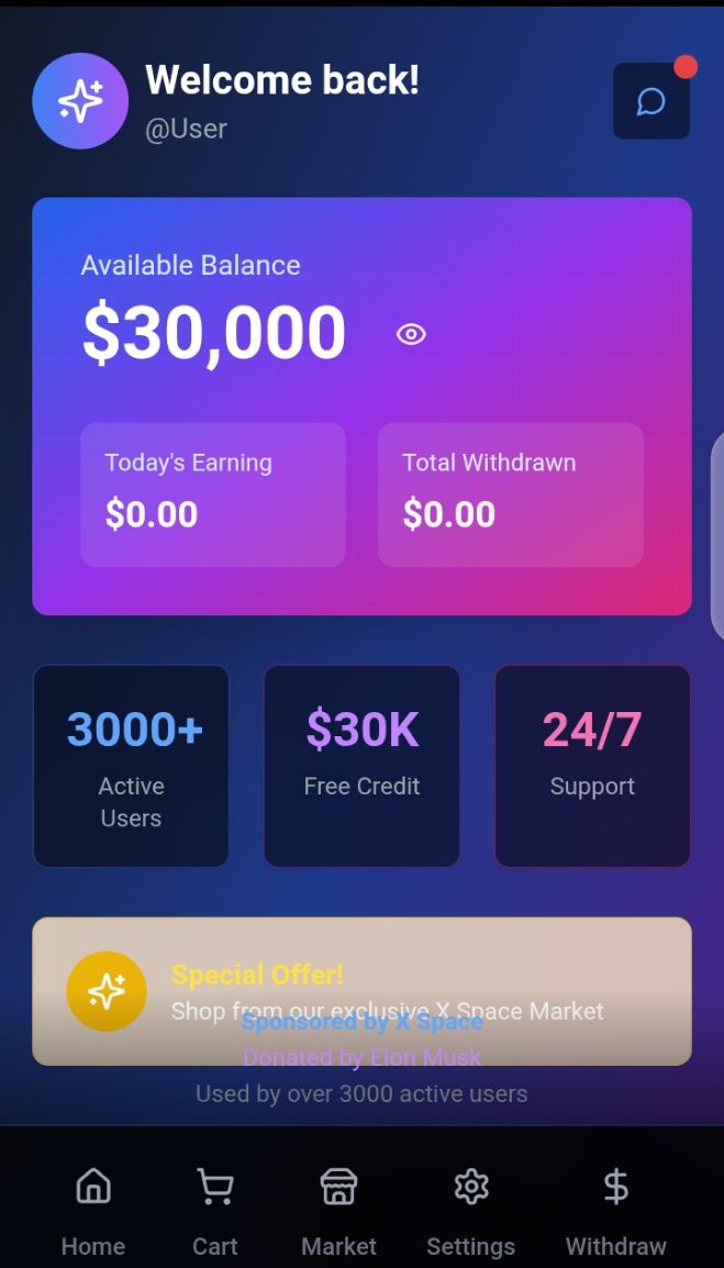 X Space Community template preview