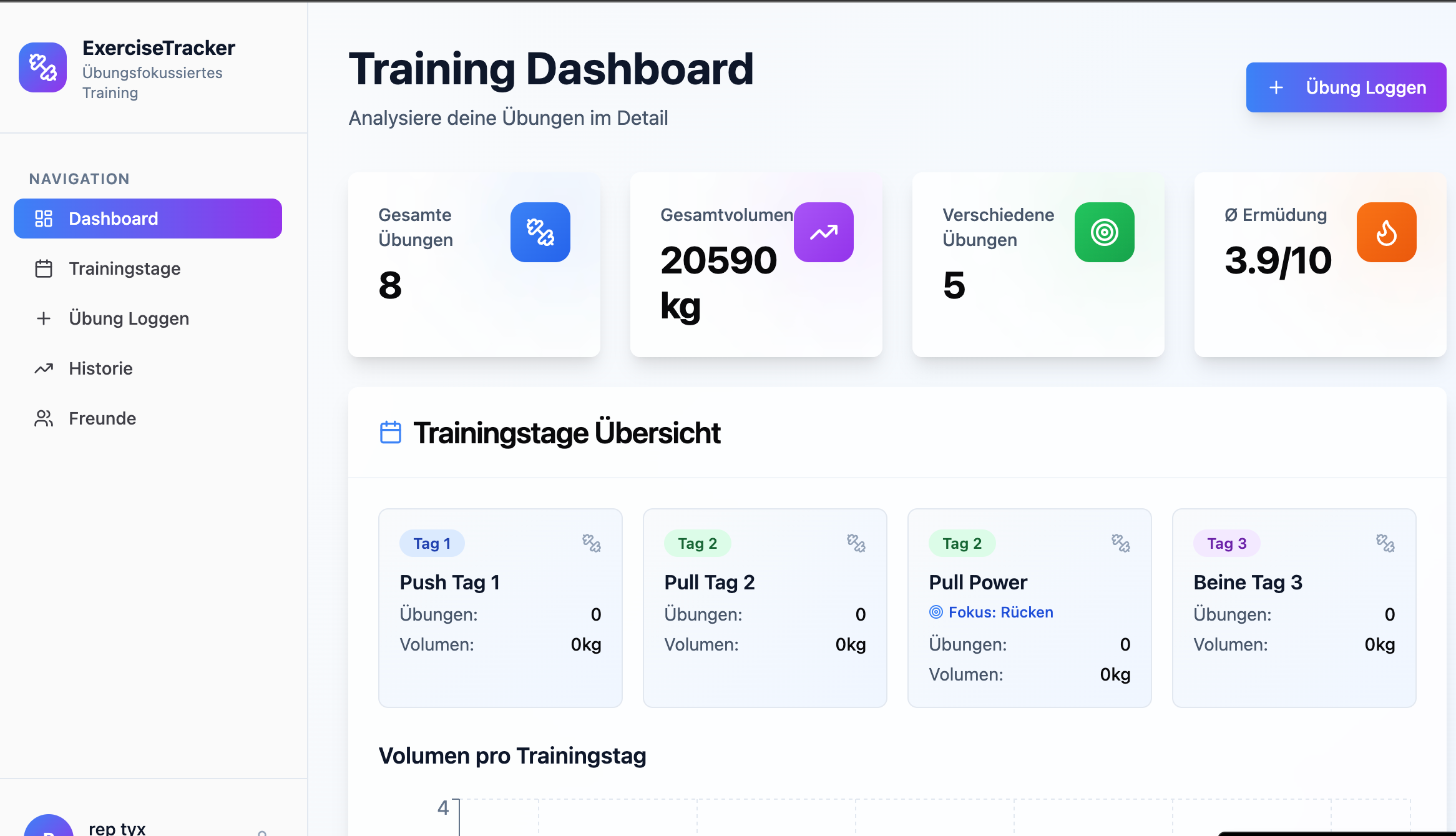 ExerciseTracker for Champs template preview