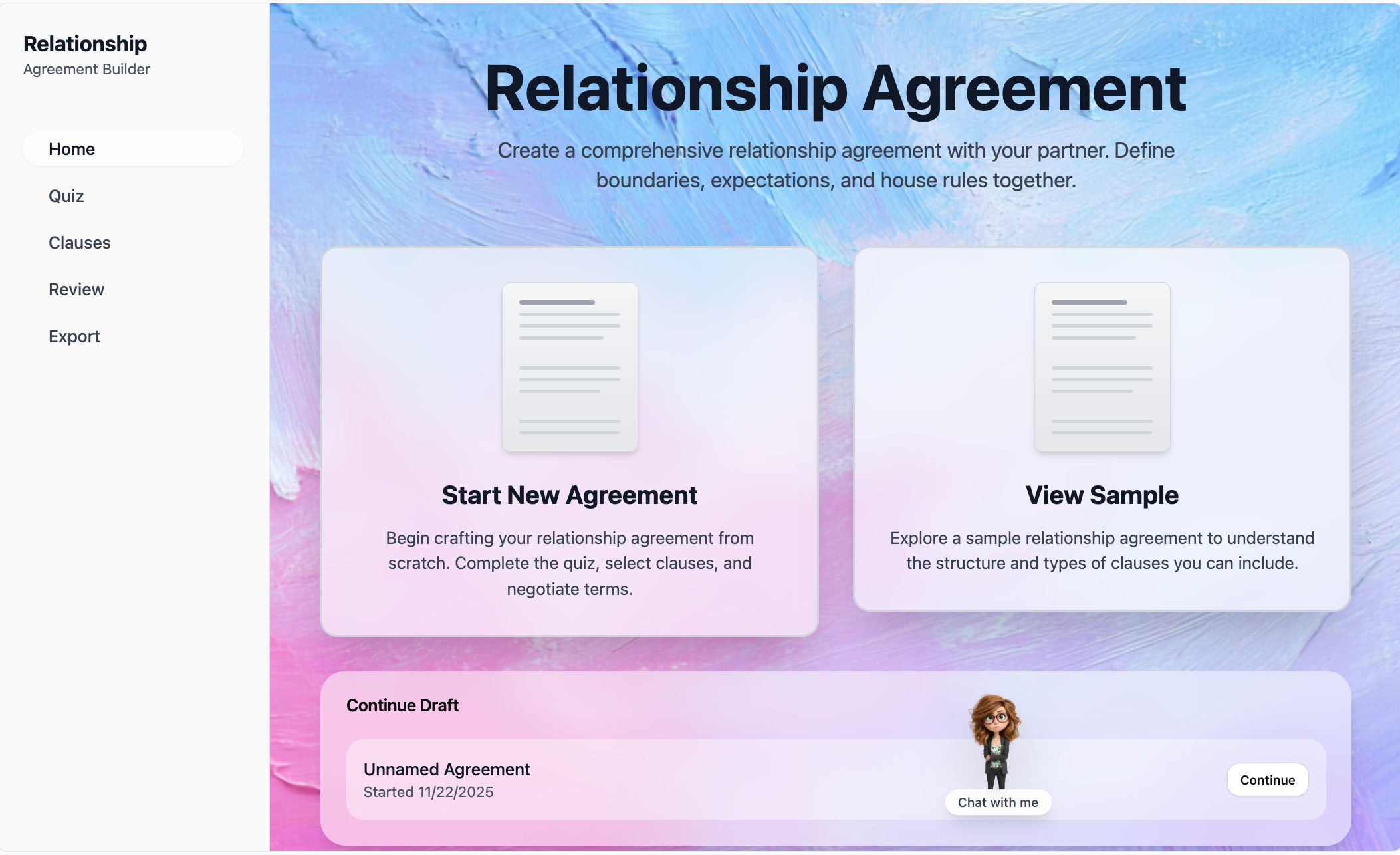 Relationship Agreement (not legally binding) template preview