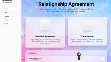 Relationship Agreement (not legally binding) template preview
