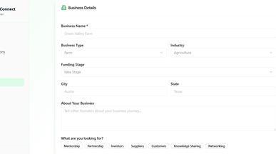 FarmConnect template preview