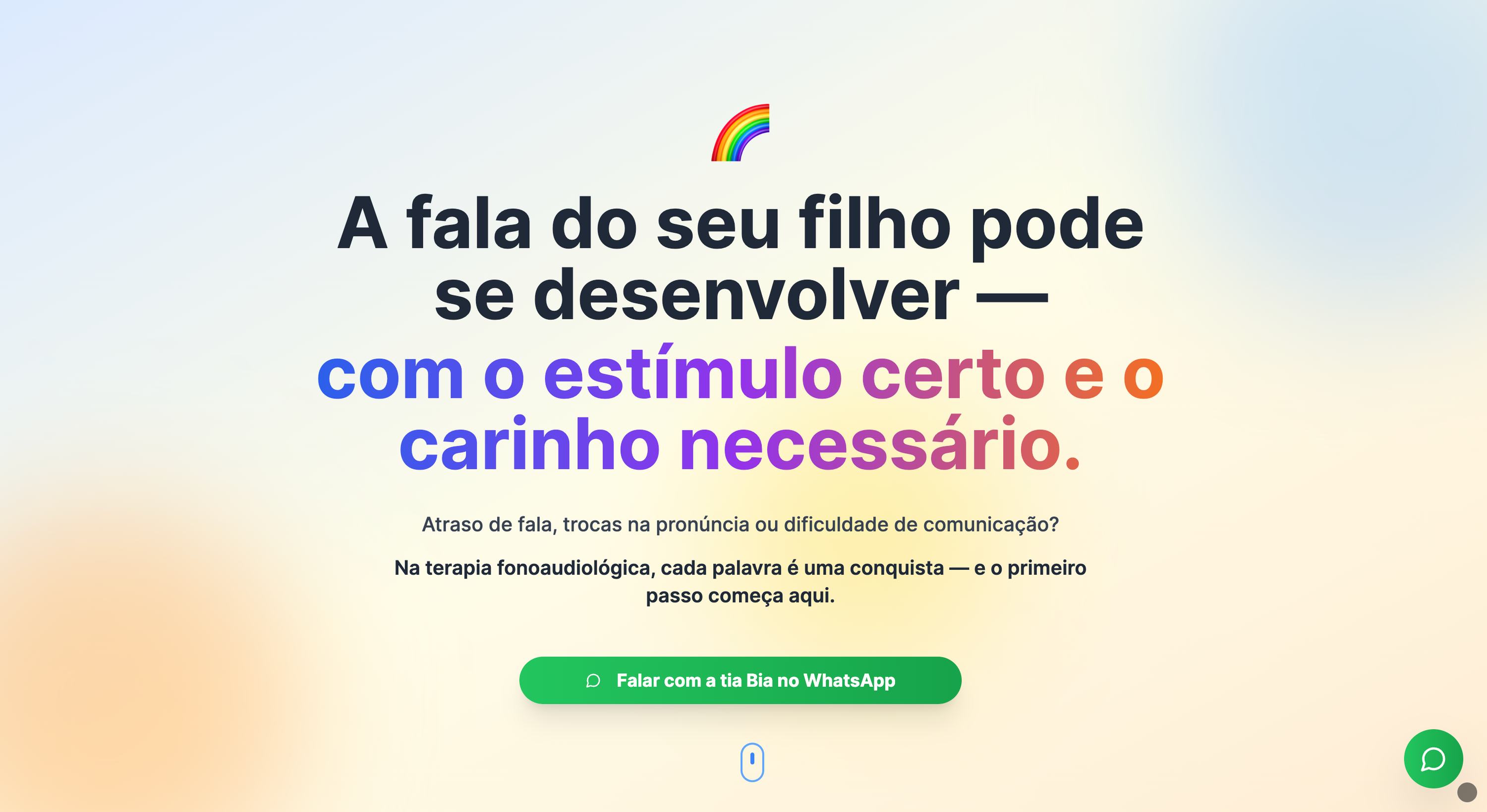 Landing Page Fonoaudióloga template preview