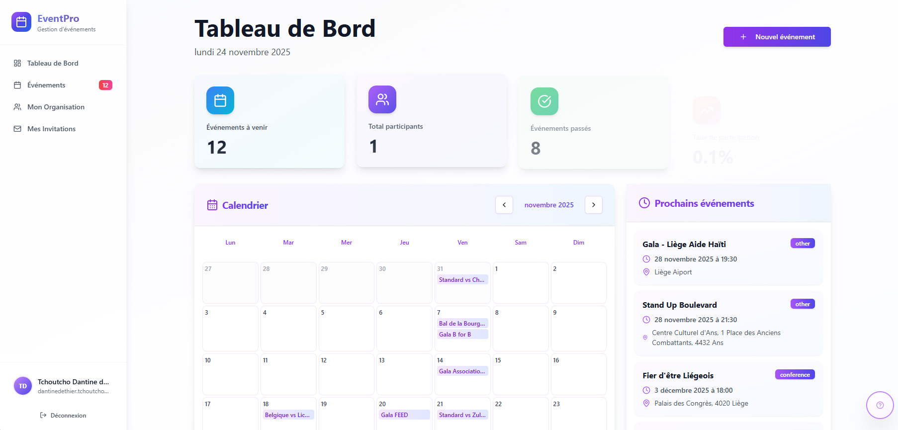EventTracking Pro template preview