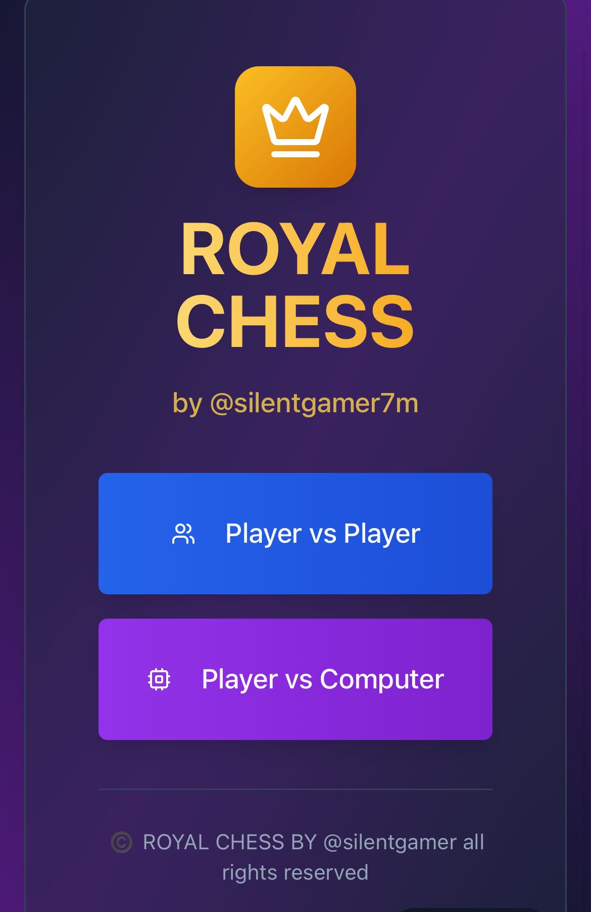 ROYAL CHESS - A NEW EXPERIENCE OF CHESS template preview