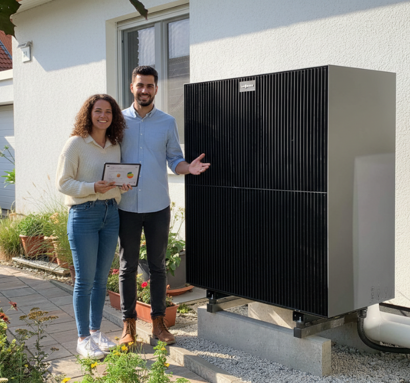 Wärmepumpe Familie Schmidt