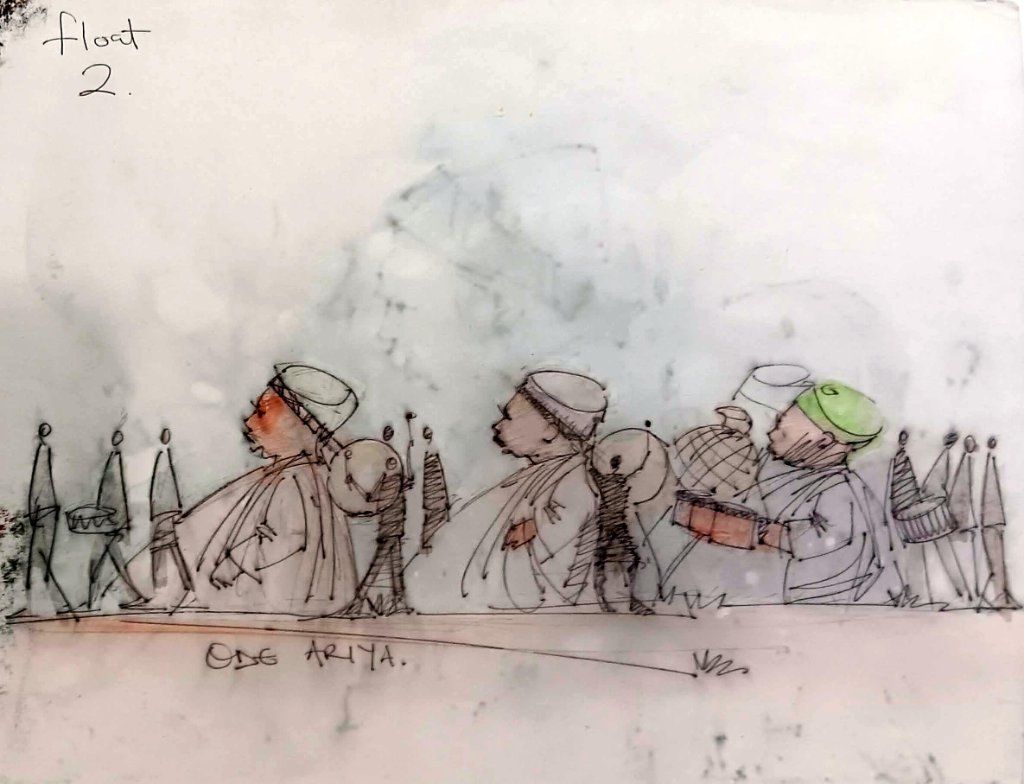 Ode Ariya. -The Drummers Procession