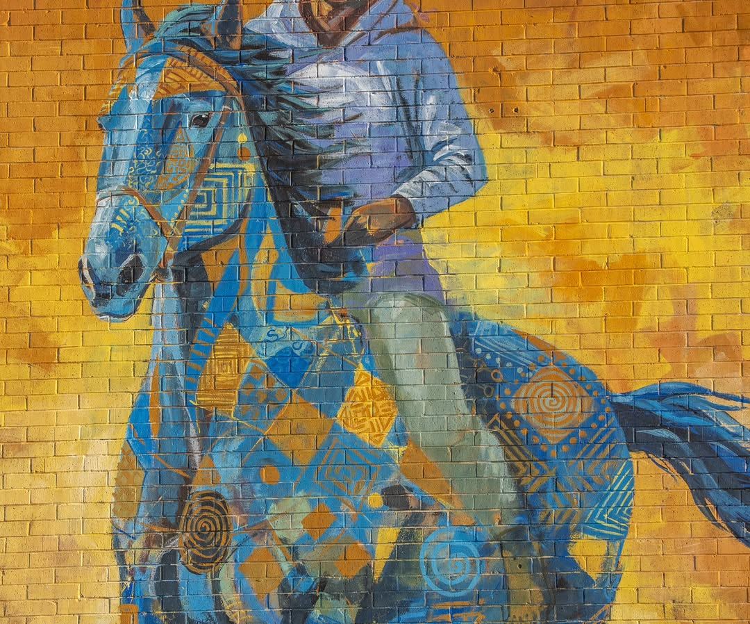 Free Spirits, Golden Hearts — Original mural design · Westfield High School, Houston · 2025