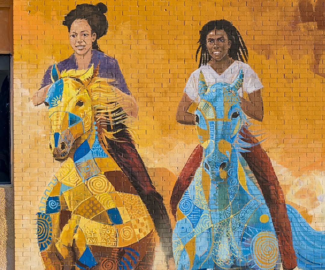 Free Spirits, Golden Hearts — Original mural design · Westfield High School, Houston · 2025