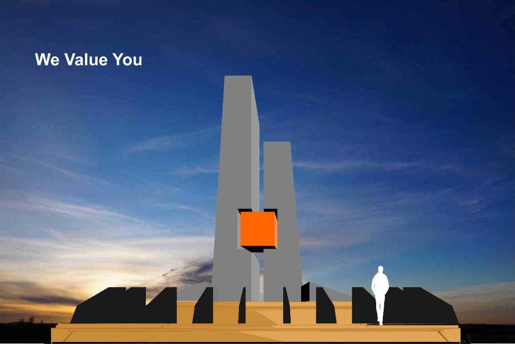 The orange cube