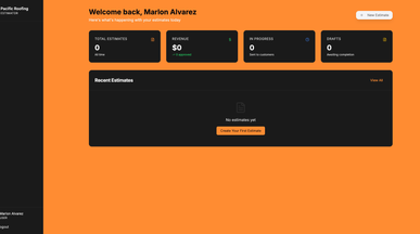 Estimator template preview